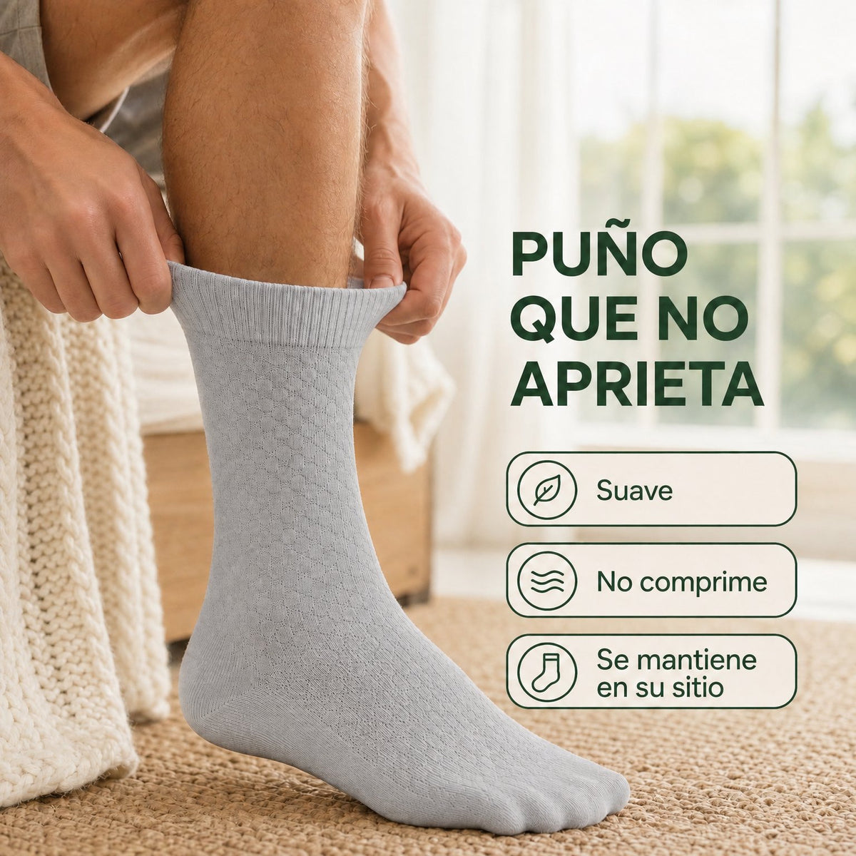 Puño de calcetín de bambú Vittorio que no aprieta